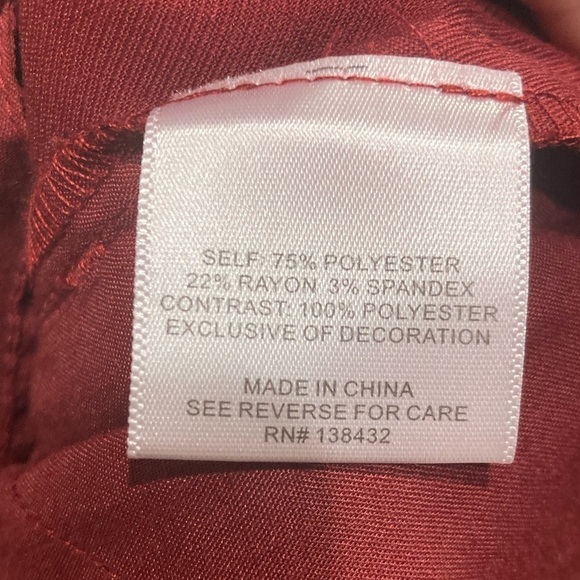 Modcloth Red Wine Wide Leg Savannah Pants 8 - Picture 10 of 11